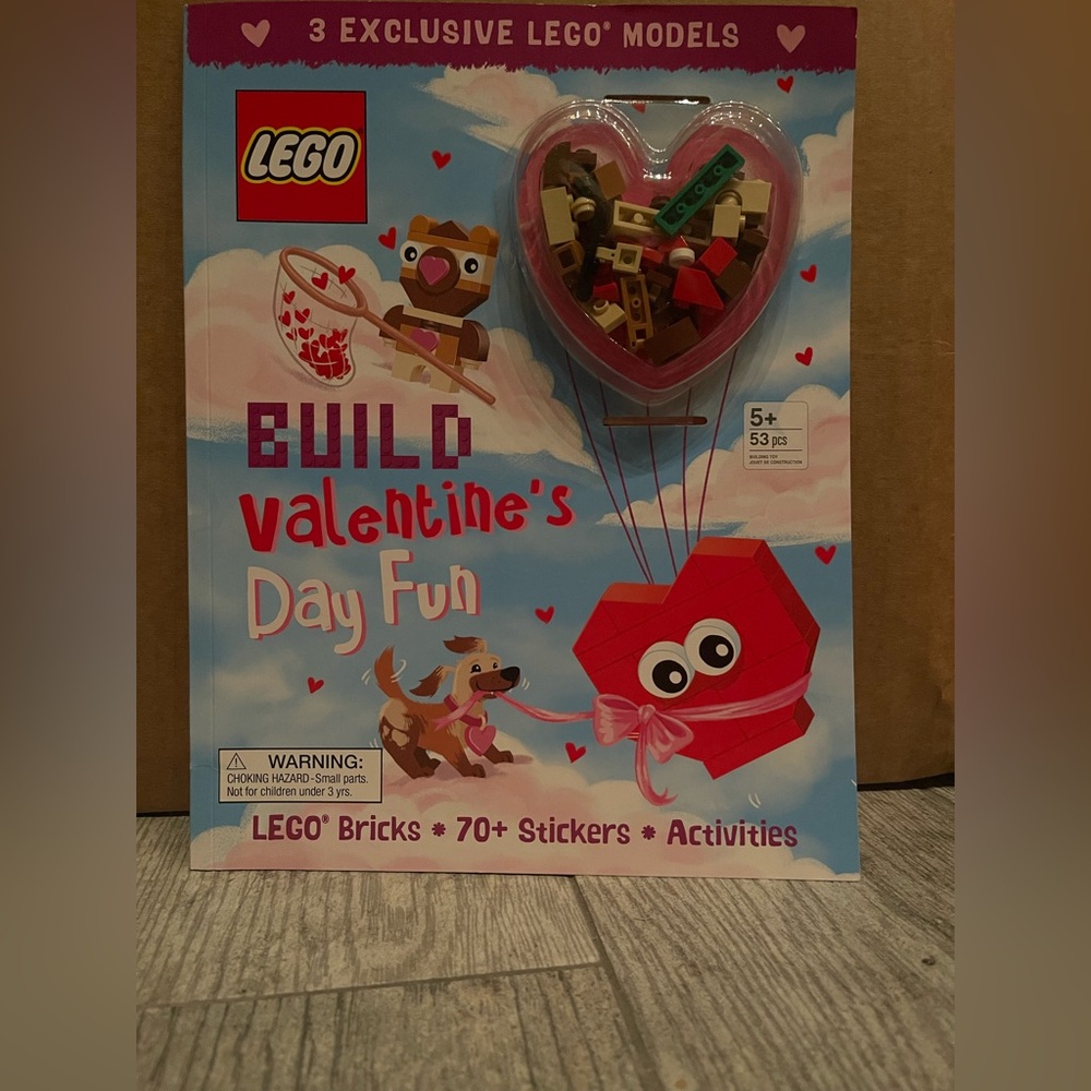 LEGO Valentine's Day Heart Set with Red and Pink Bricks